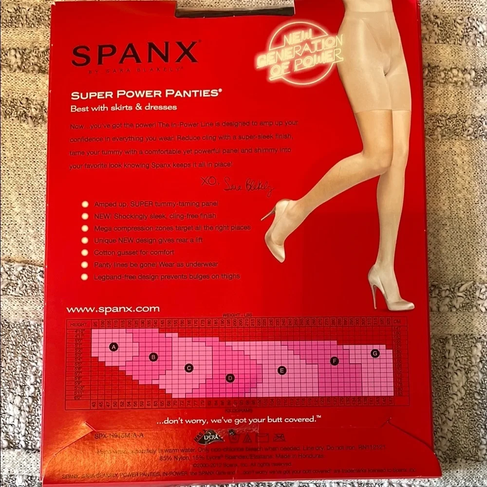 SPANX Super Power Panties - Black Sz B